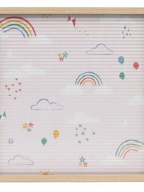 The Big One Kids Letter Board – Pastel Pink Rainbow Design